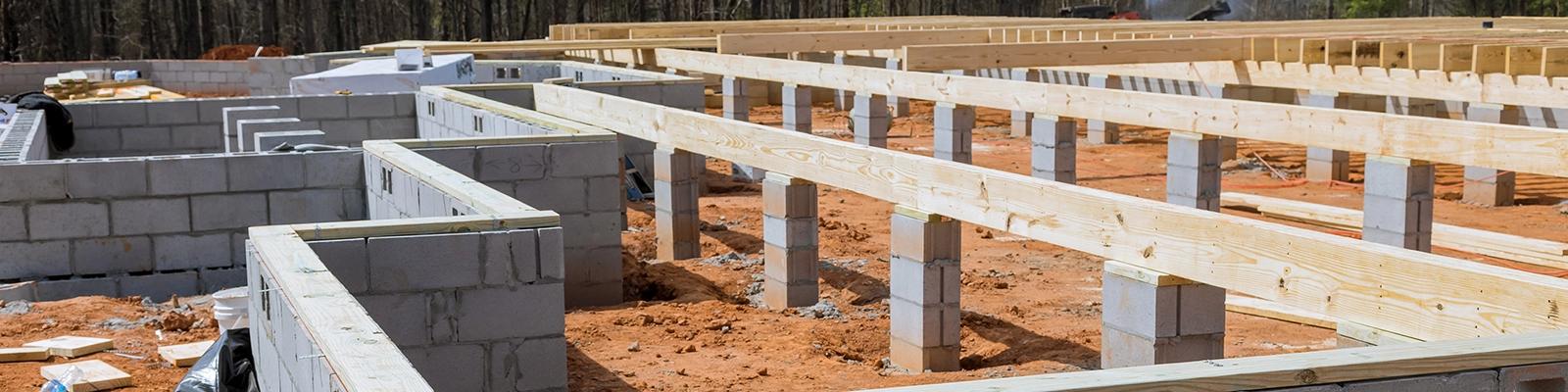 A Home’s Crawl Space Under Construction