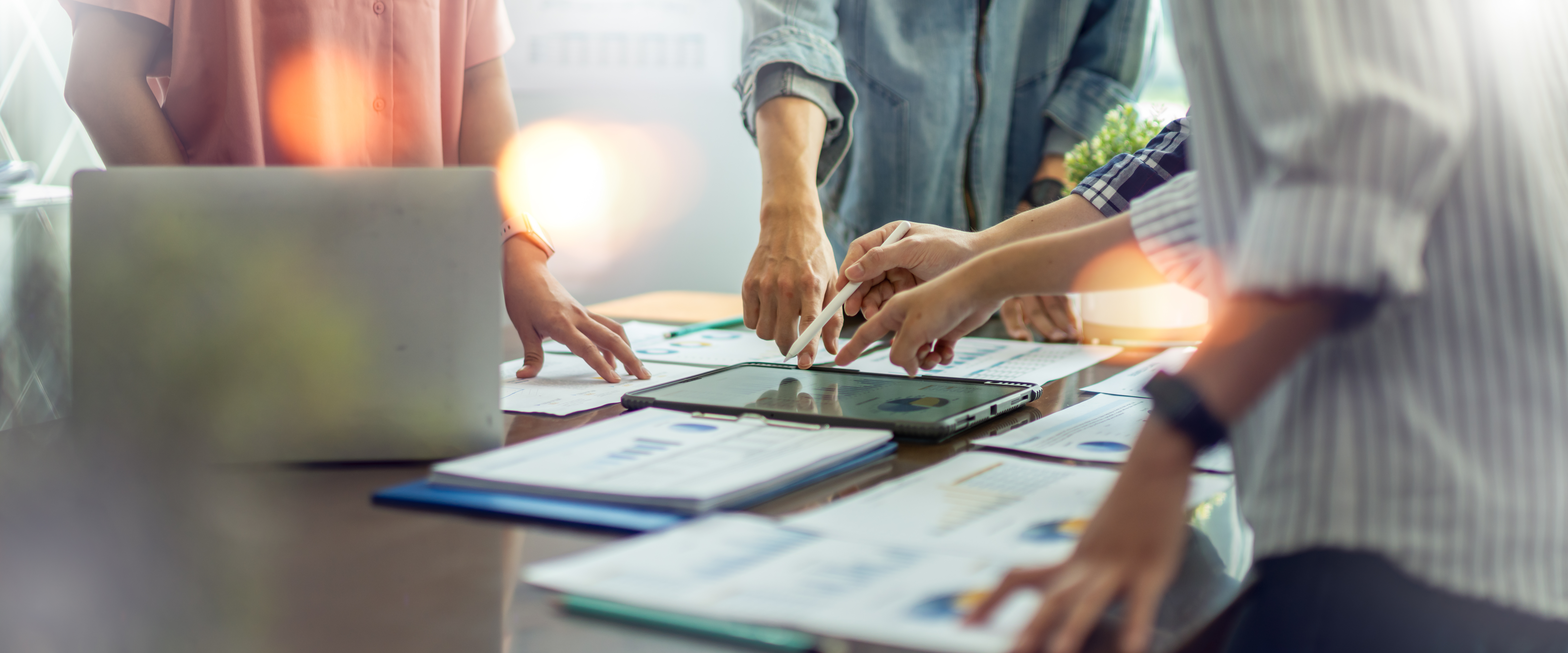 Group of young asian creative business brain storm meeting presentation,discussing roadmap to product launch, planning,strategy,new business development,working with new startup project in office.